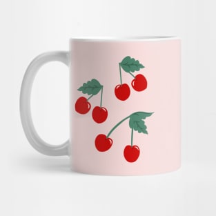 Cherry Kitsch on Pink Mug